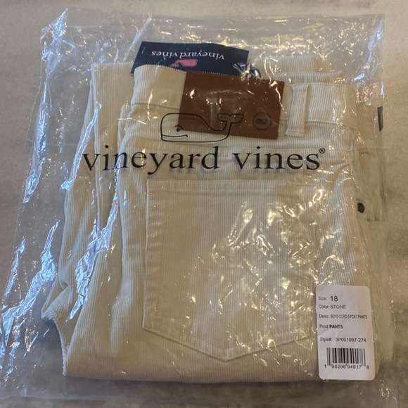 Vineyard Vines Other - Brand new with tags vineyard vines 5 pocket pants corduroy size 18 stone